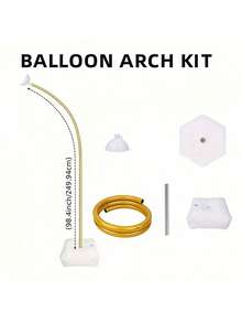 气球拱门支架套装，8.2英尺（约2.5米）可自由弯曲的软气球花背景支架，带水底座，适用于生日派对装饰、婚礼、毕业典礼等场合。