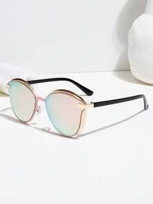 1 pereche de ochelari de soare casual la modă, rame retro Cat Eye supradimensionate, potrivite pentru purtare zilnică, condus, camping - Multicolor - Vizualizare 1