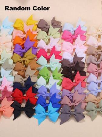 20 st. söta hårspännen i slumpmässig färg, fina håraccessoarer för småbarn, födelsedagspresent, hårdekorationer för flickor i skolan, set med blandade färger