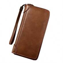 Men's Long Zipper Wallet High Quality Pu Leather Wallet For Men RFID Blocking Business Clutch Bag Credit Card Holder Purse Man