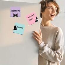 1/6 套可爱黑猫文具套装，包含 1/6 张便签纸和 1/6 支猫咪圆珠笔，适合作为送给爱猫人士的礼物、办公和学习用品、圣诞礼物。 - 彩色 - 查看 11