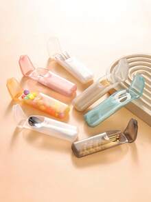 Caja de almacenamiento portátil pequeña, organizador de viaje para pastillas, estuche de almacenamiento mini para palillos y hilo dental - Multicolor - Ver 6
