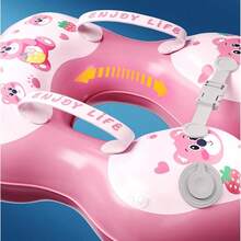 Pool Float, Inflatable Swim Ring, Foldable Floatie Device, Lightweight Safety Design, 11.81x8.66x1.18 Inches Comfortable Support Feature, Beach Swimming - B - Ver 7