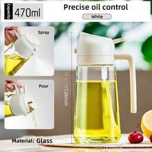 1pc 2-In-1 Oil Sprayer Bottle, Kitchen Household Leak-Proof Sauce/Vinegar Dispenser, 470ml - Multicolor - View 8