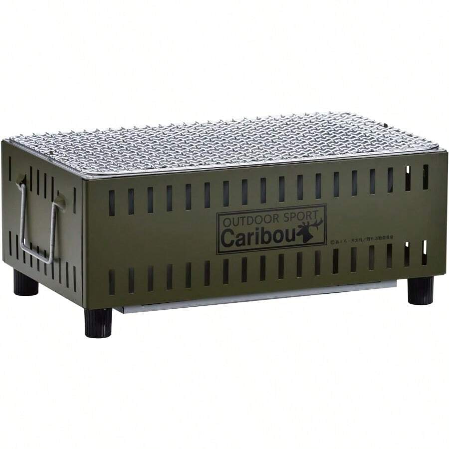 日本製 バーベキュー BBQ コンパクト卓上シチリン - オリーブグリーン - チェックする 1