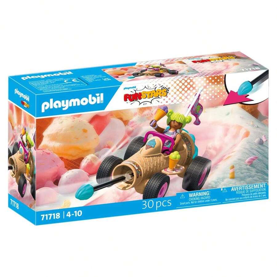 Playmobil Racing Ice Cream Cone ✅ 24/48h Delivery To Spain (Peninsula) - Playmobil Cars And Vehicles - Action Racer - Ref. 71718 - Multicolor - View 1