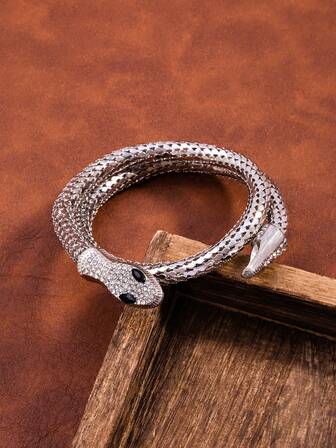 Niche Punk Retro Hong Kong Style Snake Design Business Casual Bracelet
