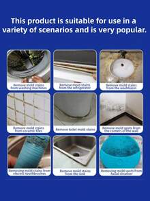 Limpiador multiusos para azulejos y lechada, adecuado para una limpieza profunda, limpia eficazmente la lechada de los azulejos, tipo universal, anti-salpicaduras, envase práctico. Un excelente regalo para familiares y amigos, especialmente adecuado para fiestas y Año Nuevo (envío aleatorio de versiones antiguas y nuevas) - Blanco - Ver 7