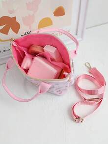 Sanrio Hello Kitty Crossbody Bag, Zipper Closure, Adjustable Strap, Cute Animal Print Synthetic Leather Wallet, Coin Purse, Women's Wallet, Birthday Gift (Blue), Hello Kitty Wallet, Daily Accessory, Playful Design, Secure Zipper Closure, Compact Handbag, Adorable Style, Durable Material, Compact Handbag, Must-Have For Kitty Lovers - Multicolor - View 6