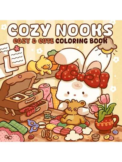 1 cuốn sách tô màu Cozy Nooks Coco với hình ảnh các nhân vật động vật siêu dễ thương trong những khoảnh khắc ấm cúng, thư giãn, thích hợp làm quà tặng cho trẻ em. Sách tô màu hoạt hình dễ thương, đồ chơi quà tặng cho bé gái và bé trai, thanh thiếu niên và trẻ em. Sách tô màu Wyo. Vẽ từ con số 0, thích hợp làm quà tặng đồ chơi cho thanh thiếu niên, người lớn và trẻ em (không kèm bút).