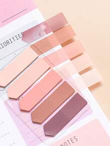 100pcs Gradient Pastel Color Arrow Shaped Removable Reusable Sticky Notes, Strong Adhesive, Tear-Resistant, Suitable For Notebooks, Daily Planners, Study Notes, Office File Labeling, Diaries, And DIY Scrapbooking