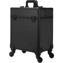 hujiajiaEstuche de  con ruedas estuche de cosmetología con tapa 4 compartimentos silencioso ignífugo capacidad 24 kg  cerradura.220 - como en la foto - Ver 1