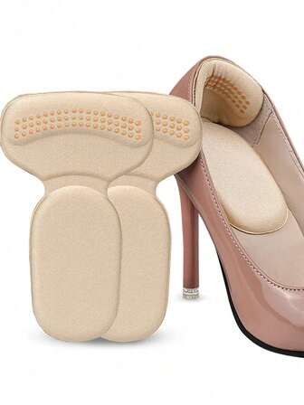 QKC 1 Pair Half Size Insoles, Soft Cushion Pads For Heel, Forefoot, Anti-Slip For Women High Heels