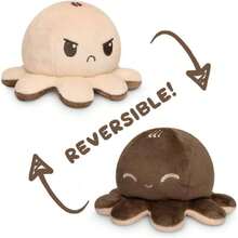 - The Original Reversible Octopus Plushie - Coffee + Cream - Cute Sensory Fidget Stuffed Animals That Show Your Mood, 4 Inch,35092535 - 黃色 - 查看 5
