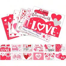 12张/套，情人节刮刮卡，生日DIY游戏，情侣婚礼用品，贴纸，派对用品 - 精致小企业派对礼品卡 - 彩色 - 查看 5