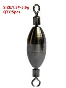 5个装钓鱼浮漂坠子旋转铜吊坠，冲浪钓鱼旋转铜锤旋转器，铅制钓鱼浮漂，钓鱼配件