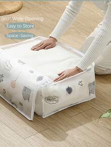 Large-Capacity Foldable Storage Bag – Boasting 360° Wide Opening For Easy Loading/Unloading, Fully Washable Material (Reusable), Foldable Design For Easy Storage & Space-Saving When Not In Use – Perfect For Organizing Bedding, Clothing, Toys, Or Seasonal Items For Homeowners, Renters, Busy Parents, And Small-Space Dwellers Needing A Neat, Durable Solution To Transform Messy Areas Into Tidy Spaces Effortlessly - Multicolor - View 1