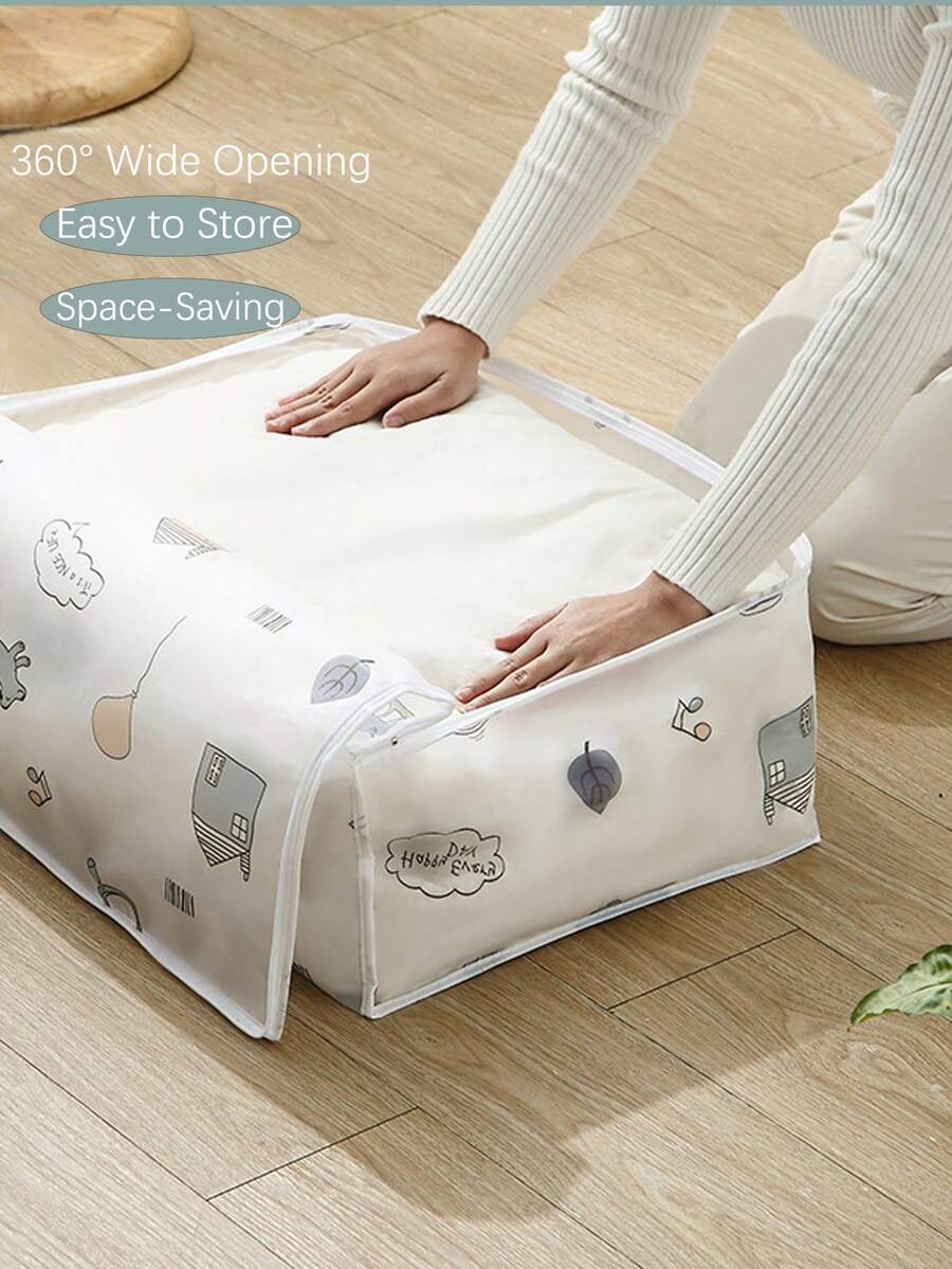 Large-Capacity Foldable Storage Bag – Boasting 360° Wide Opening For Easy Loading/Unloading, Fully Washable Material (Reusable), Foldable Design For Easy Storage & Space-Saving When Not In Use – Perfect For Organizing Bedding, Clothing, Toys, Or Seasonal Items For Homeowners, Renters, Busy Parents, And Small-Space Dwellers Needing A Neat, Durable Solution To Transform Messy Areas Into Tidy Spaces Effortlessly - Multicolor - View 1