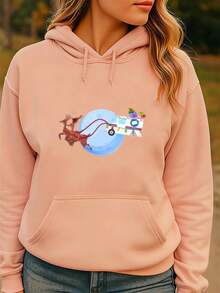 Postal Worker Christmas Mail Truck Funny Mailman Gift Pullover Hoodie - Comfort Meets Style - Best Gifts For Men Women Dad Mom Sister Brother Friends,Fall Hoodies,Men's Fall Clothes,Street Wear,Halloween,Mens Hoodies,Y2k Clothes,Jesus Hoodie,Thanksgiving Day,Nightmare Before Christmas,Christmas - 粉色 - 查看 2