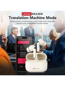 Lenovo XT89PRO AI Translation Bluetooth Headphones, Comfortable Wear, Long-Lasting Battery, High-Definition Stereo Sound, Stable Bluetooth Connection, Suitable For Sports And Daily Listening, Milky White