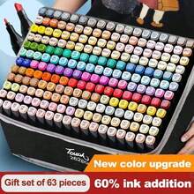 Markers Alcohol Felt Pen Manga Sketching Markers Dual Brush Art School Supplies Drawing Set School Supplies Easter Gift,Back To School Season, School Season, Painter, Student Learning, School Painting Class Supplies, Holiday Gifts, Garden Sketch,Beach Sketching And Painting,Travel Painting Supplies,Christmas/Festival Gifts - Multicolor - View 3