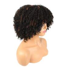 Unisex-Adult Curly Wig Basic Style, High Temperature Fiber And Protein Filaments Elastic Net Cap, Lightweight Breathable, Suitable For All People - 漸層 - 查看 5