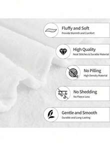 Nap Blanket P-Plim P-Plims Lovely Warm Knee Bed Fleece Camping Custom Sofa Winter  Fluffy Soft Blankets Microfiber Bedding - trắng - Xem 2