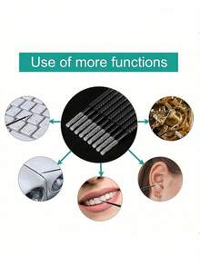 500pcs Disposable Micro Eyelash Brushes, One-Time Use Eyelash Wands For Eyelash Extension, Nail Polish, Lip Makeup, Black - Black - View 7