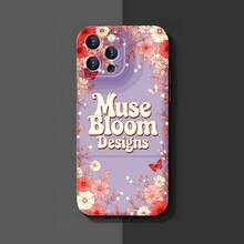 1PC Phone Case,  Floral Pattern With Pink And White Flowers , Stylish Phone Case, Phone Decoration, All-around Lens Protection, Creative Small Gift, Funny Gift for Boys and Girls - ブラック - チェックする 3