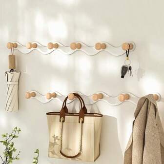 Aluminum Alloy Wall Mounted Hooks, Multi-Function Bathroom Towel Rack, Entryway Storage Organizer