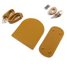 Handmade PU Leather Woven Bag Set With Crochet Shoulder Straps And Bottom Bag, DIY Craft Kit(Silver Gasket, No Impact On Use, Style Random) - Multicolor - View 16