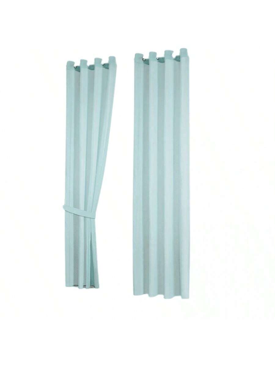 Cortinas transparentes Color Azul de alta durabilidad de 140cm*225cm, CORTINA 1 PZ