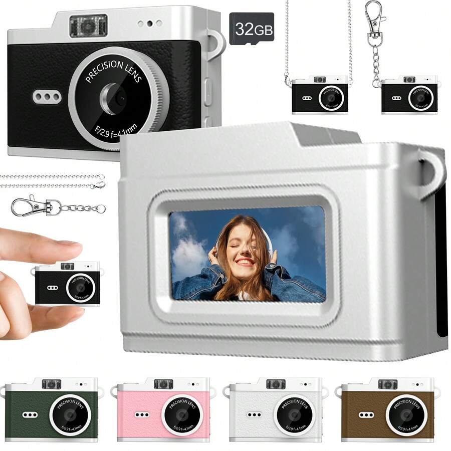 1080P HD Digital Camera, Supports 32GB, Portable Digital SLR Camera, Multi-Function Multi-Filter, Suitable For Video Blogging And Travel Photography, Digital Camera Toy (200mA Rechargeable Battery) - Multicolor - View 1
