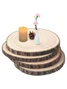 10/4/1pc Natural Wood Chips, Large Round Veneer Wood Chips For Handicrafts, Hand-Painted Diy Handicraft Materials, Suitable For Central Decorations, Artworks, Handicrafts, DIY Projects, Painting Accessories, Party Gifts, Christmas Decorations And Home Decorations, Christmas Handicrafts, Christmas, Durable And - Multicolor - View 12