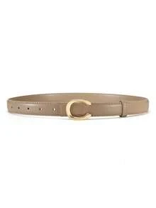 Advanced Women's C Letter Smooth Buckle Belt Versatile Korean Edition Decorative Suit Belt Fashionable Simple Casual Pants Belt - Multicolor - View 5