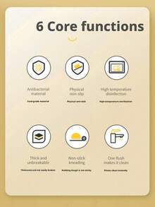 Silicone Kneading Mat For Home Baking, Anti-Bacterial Dough Rolling Mat, Pastry Board - White - View 4