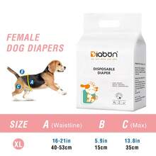 10pcs/Pack Disposable Dog Diapers, Male Dogs Potty Training Pants, Female Dogs Physiological Pants Anti-Leakage - Red and White - View 9