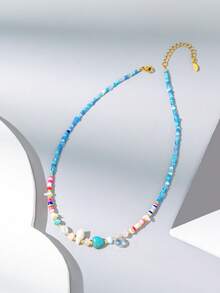 1件女士时尚串珠项链，适合日常佩戴 - 多色 - 查看 2