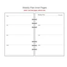 45 Sheets A5 A6 A7 Loose Leaf Notebook Refill Spiral Binder Inner Page Weekly Monthly To Do Line Dot Grid Inside Paper Stationery - Multicolor - View 27