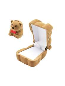 1pc Cute Velvet Jewelry Box, Jewelry Display Case For Rings, Earrings, Wedding Rings - Multicolor - View 12