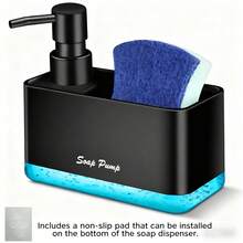 2026 New Hot-Selling Kitchen Dish Soap Dispenser, Multi-Function Pump Soap Dispenser With Sponge Holder And Brush Holder, Large Capacity Refillable Bottle, Suitable For Kitchen And Bathroom Sink Countertop, Household Cleaning Tool, Creative Kitchen Soap Dispenser, Countertop Soap Pump, Dish Soap Dispenser, Bathroom Soap Dispenser