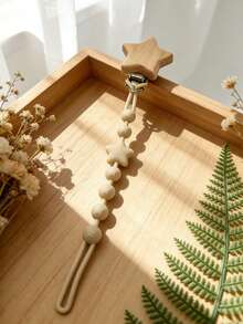 Clip personalizado para chupete, diseño de estrella, material de silicona suave, chupete de dentición anti-pérdida - Multicolor - Ver 6