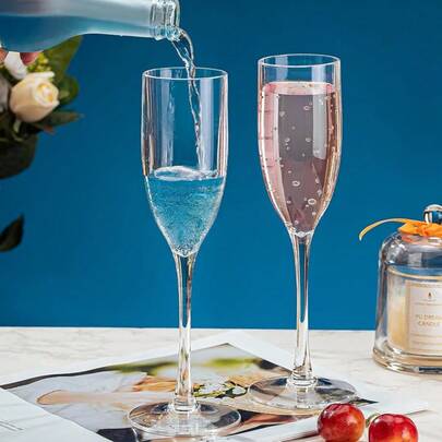 5盎司亚克力香槟杯，可重复使用，不易碎，适用于香槟祝酒，可用洗碗机清洗，非常适合盛装鸡尾酒、香槟和甜点 - 可重复使用的慕斯杯，可用洗碗机清洗，塑料材质，适用于婚礼、室内外泳池派对