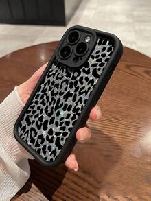 1个黑色亮片银色豹纹极简防震TPU手机壳，兼容 17、16、15、14、13、12、11 Pro Max、Air及系列，国际版，非国内版 - 彩色 - 查看 3