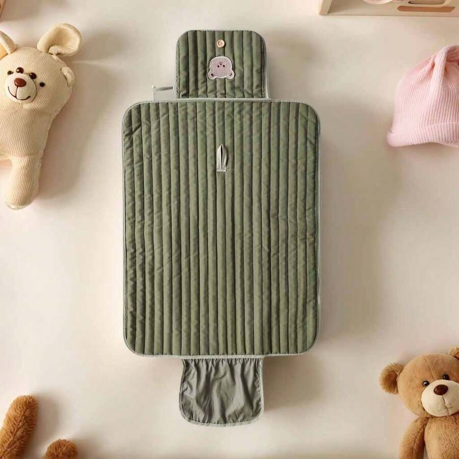 1个可折叠婴儿尿布更换垫，便携式婴儿尿布更换站垫