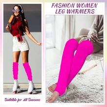 Long Leg Warmers Women 24 Inch Over Knee Knit Ribbed Leg Warmer Stirrup Yoga 80s Party Dance Ballet Supply - 均碼 + 玫瑰紅 + 1 - 查看 6