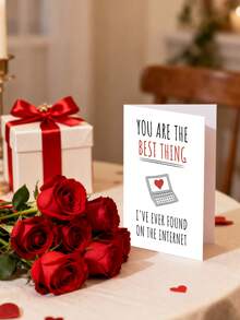 送给男友的周年纪念卡 | 送给男士/伴侣/情侣的趣味生日卡 | 情人节贺卡 | 送给老公的浪漫礼物 - 含信封 | 你是互联网上最棒的东西 - 1张