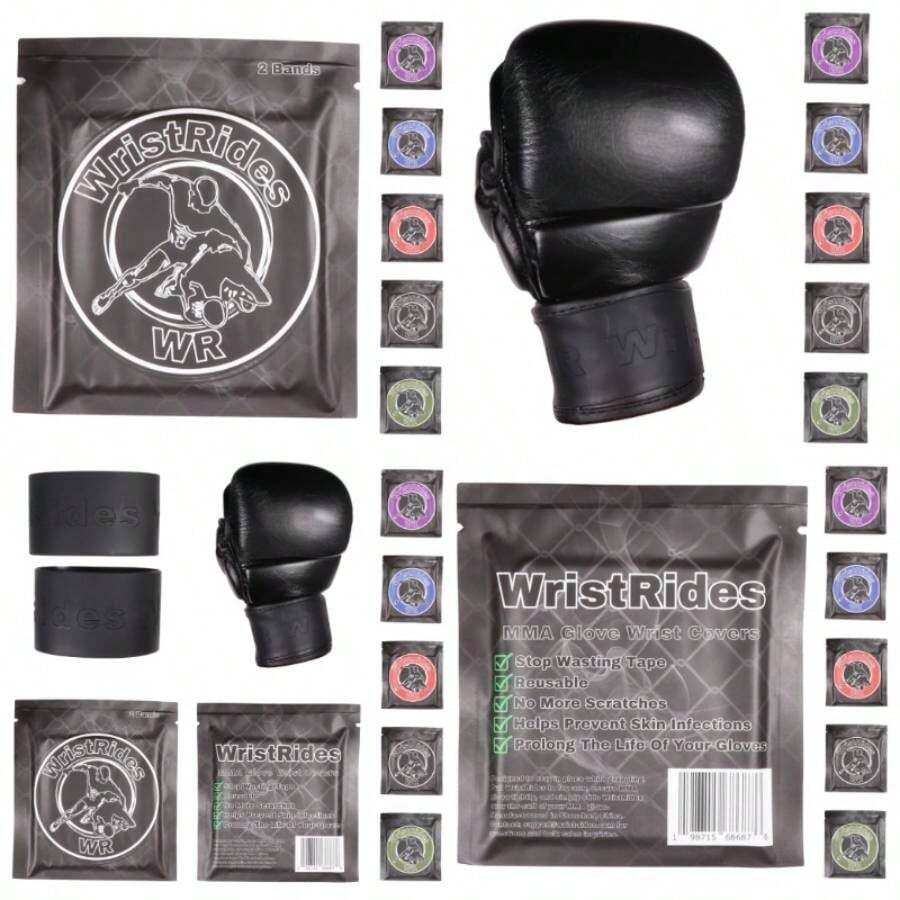 - Correas de mueca para guante, pulseras, proteccin reutilizable araazos, extensor de vida de guante, pendiente de patente - negro - - Ver 1