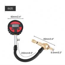desinflador de llantas 4x4, Medidor Digital de Presión para Neumáticos, Manómetro digital de neumáticos LCD con núcleo de neumático para Coche Auto Motocicleta Bicicleta Camión - 1 - Ver 5