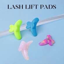1pc Silicone Eyelash Correction Pad, Eyelash Extension Pad, Eyelash Pad, Eyelash Extension Pad, Eyelash Patch, Eyelash Extension Patch (Blue, Pink, Mixed Color) - Multicolor - View 4
